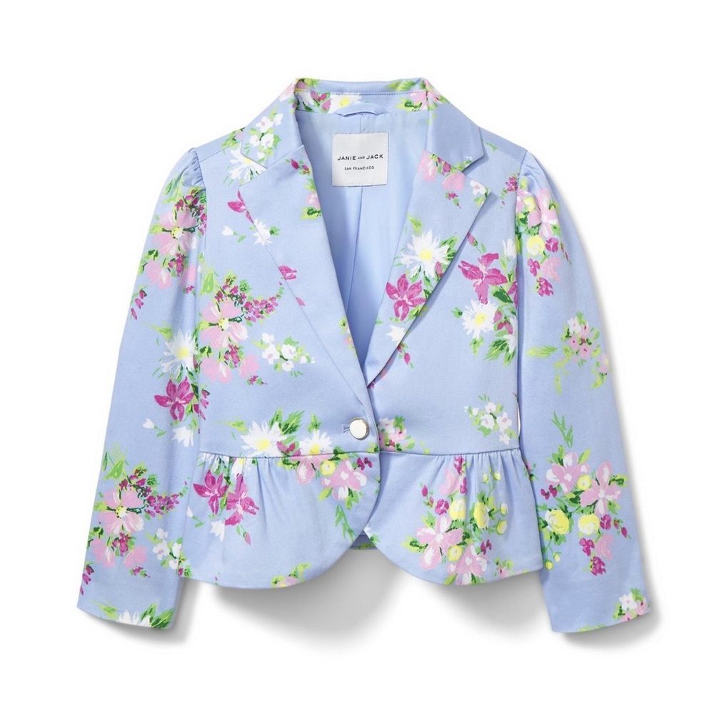 Janie and Jack Girls Floral Suit Jacket Pant Set